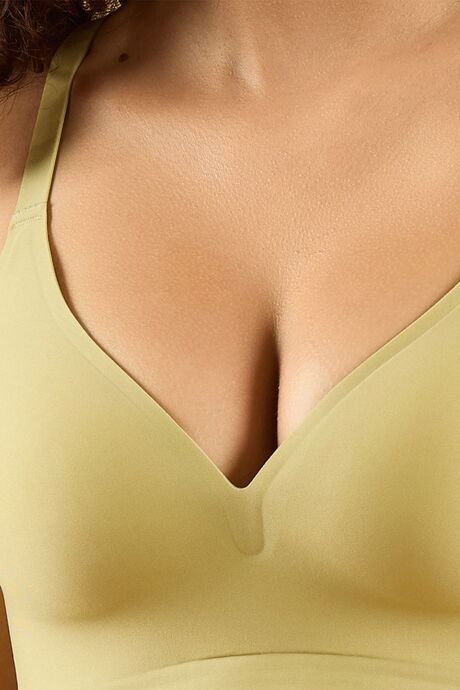Soie Padded Non-Wired Medium Coverage T-Shirt Bra - Lemon Grass — image 5